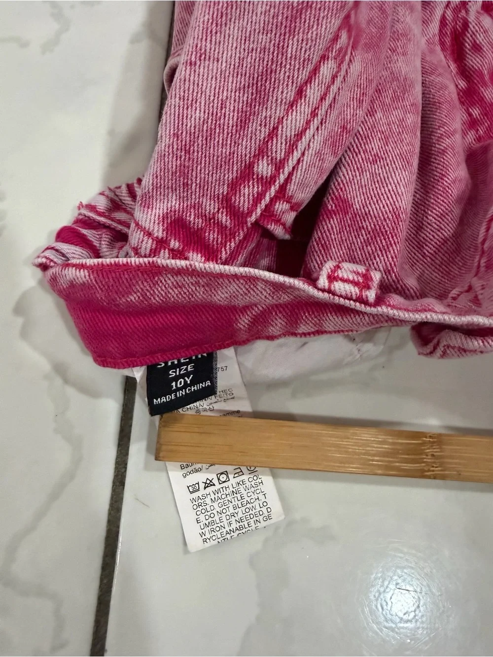 Pink Washed Cargo Pocket Jeans size 10 SO CUTE!
